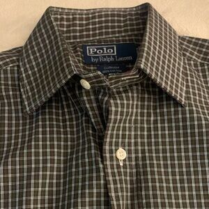 RL POLO Curham LS All Cotton Green Red & Cream Shirt